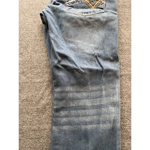 men True blue jeans 30 x 30 low rise boot 5 Pocket Factory distresed - Picture 7 of 10